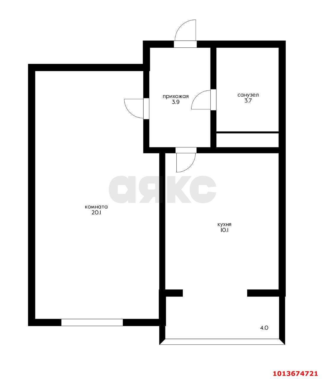 Фото №16: 1-комнатная квартира 45 м² - Краснодар, жилой комплекс Маршал, ул. Гаражная, 87