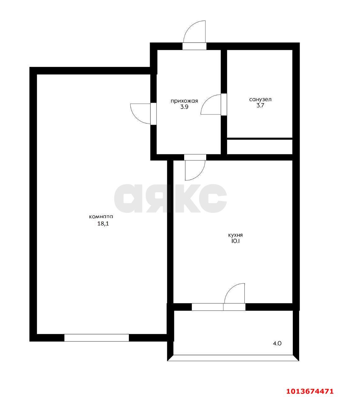 Фото №14: 1-комнатная квартира 42 м² - Краснодар, жилой комплекс Маршал, ул. Гаражная, 87к1