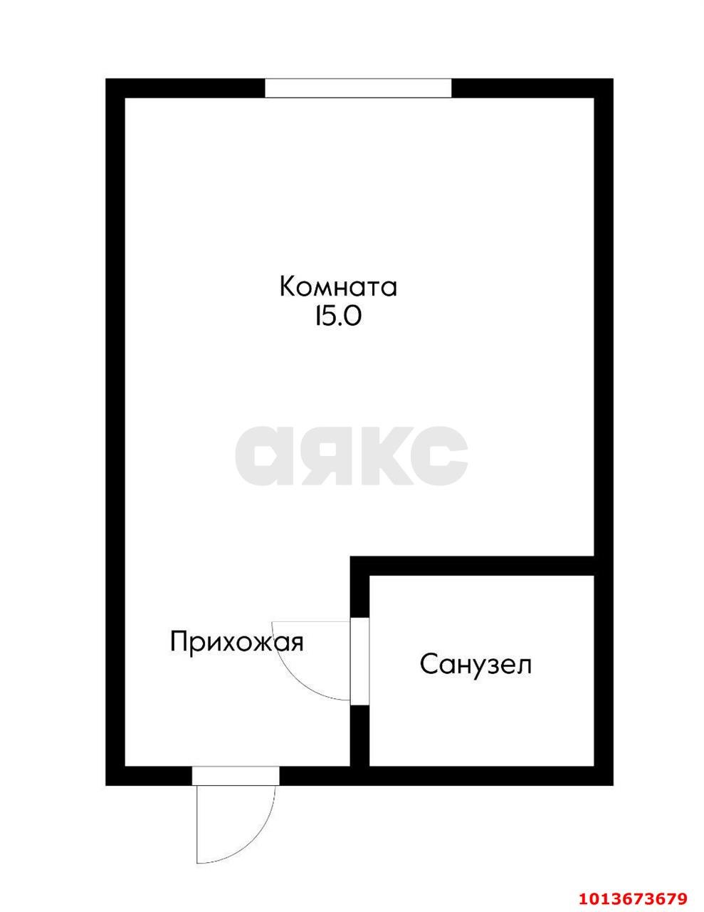 Фото №4: Студия 19 м² - Российский, Прикубанский внутригородской округ, ул. Бигдая, 8