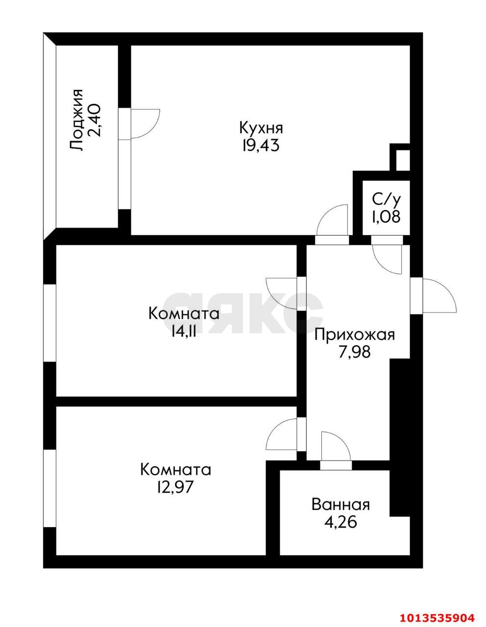 Фото №2: 2-комнатная квартира 62 м² - Знаменский, Родные Просторы, ул. Природная, 10Бк5