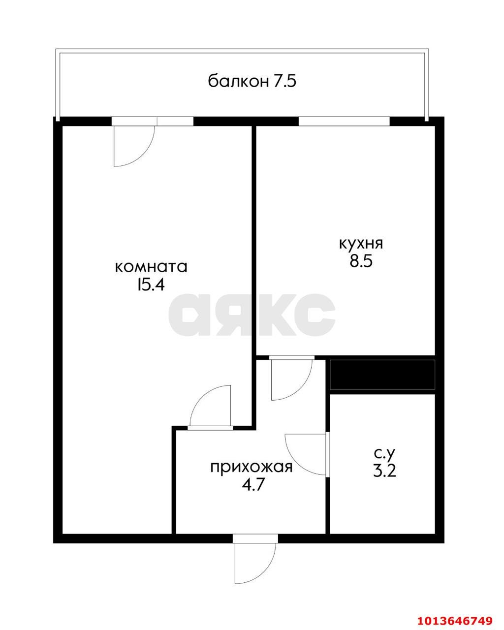 Фото №8: 1-комнатная квартира 38 м² - Краснодар, жилой комплекс Первый, ул. Московская, 129