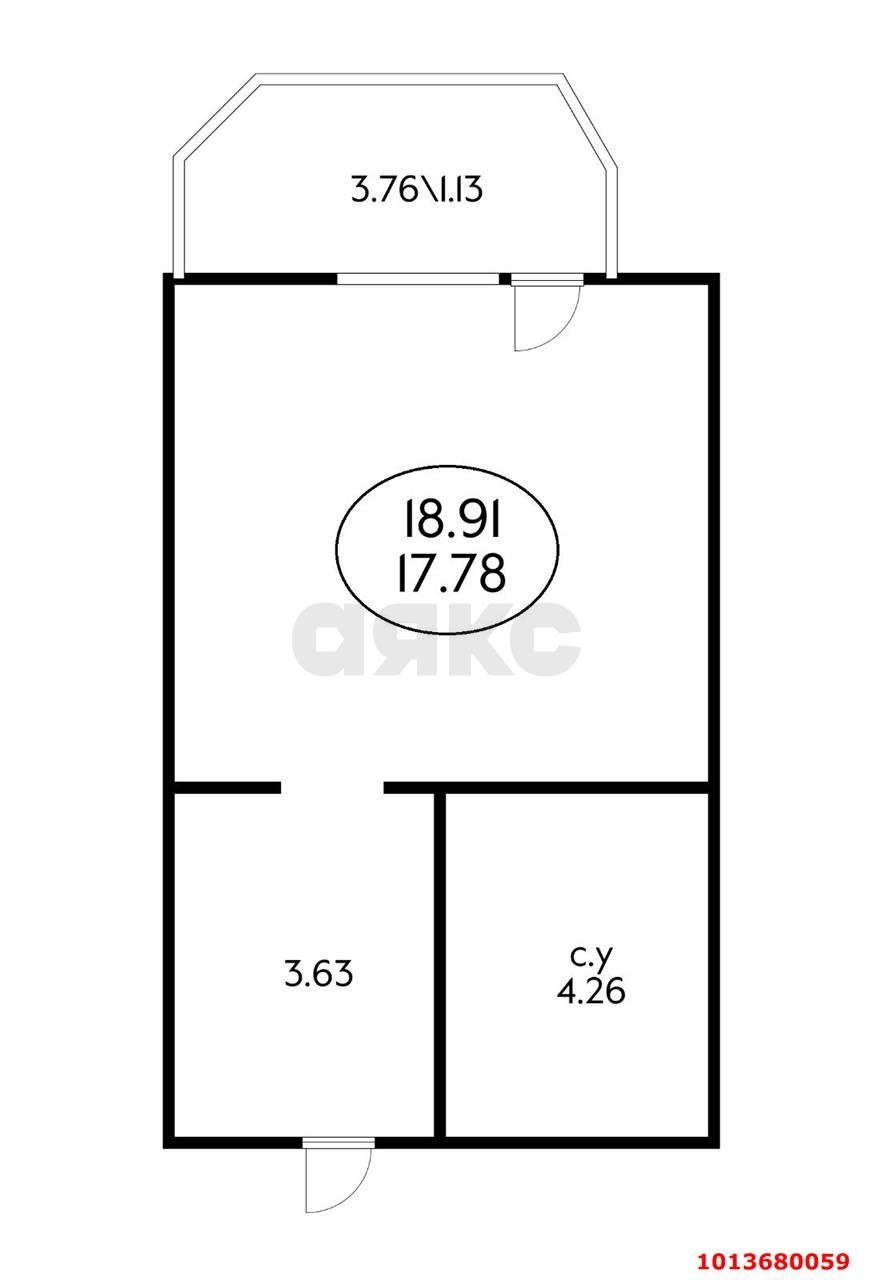 Фото №12: Студия 21 м² - Краснодар, Славянский, ул. Красных Партизан, 1/4к16