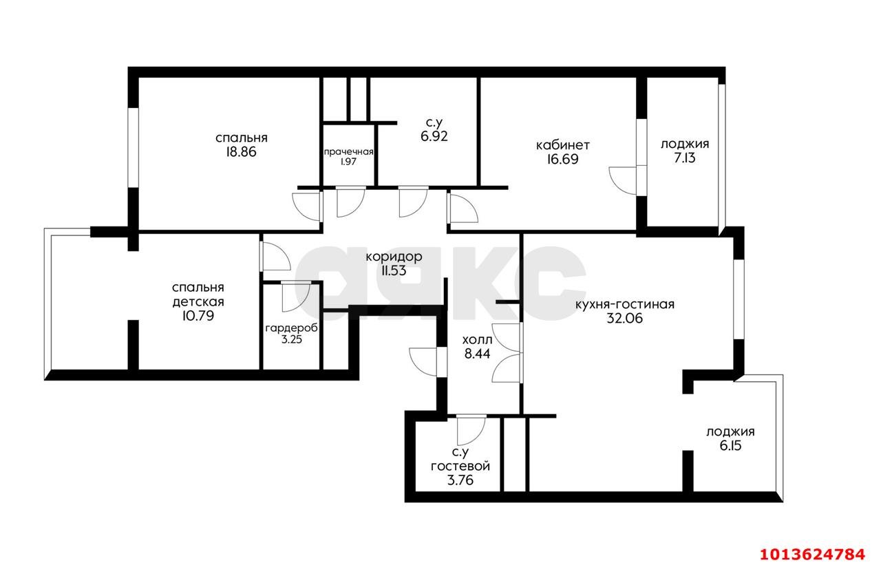 Фото №19: 3-комнатная квартира 140 м² - Краснодар, жилой комплекс Тургенев, ул. Дальняя, 8к1