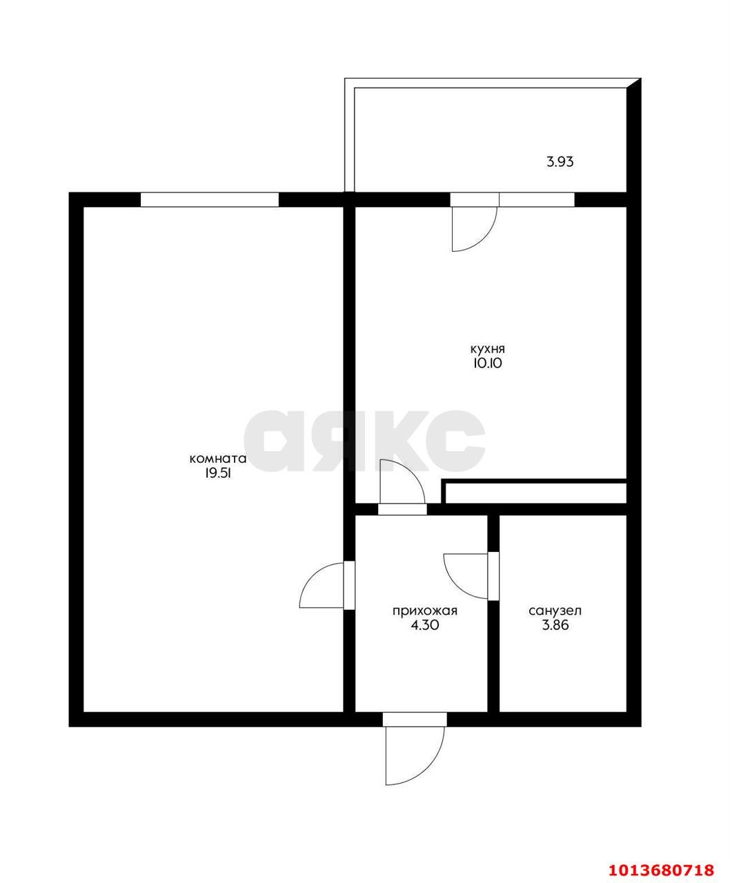 Фото №13: 1-комнатная квартира 41 м² - Краснодар, Восточно-Кругликовский, ул. Генерала Трошева, 41