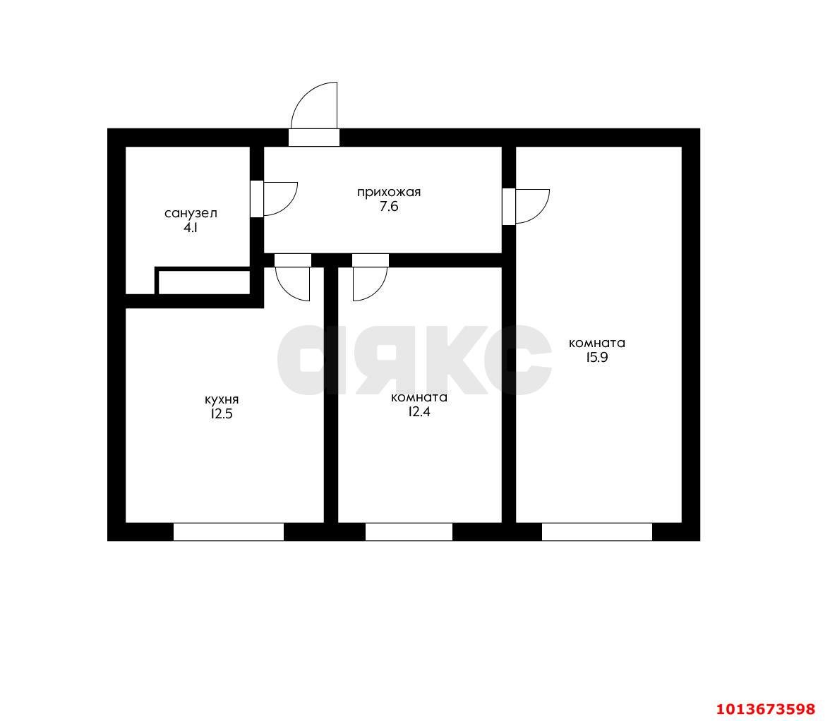 Фото №9: 2-комнатная квартира 49 м² - Новая Адыгея, жилой комплекс Баланс, ул. Береговая, 1к9