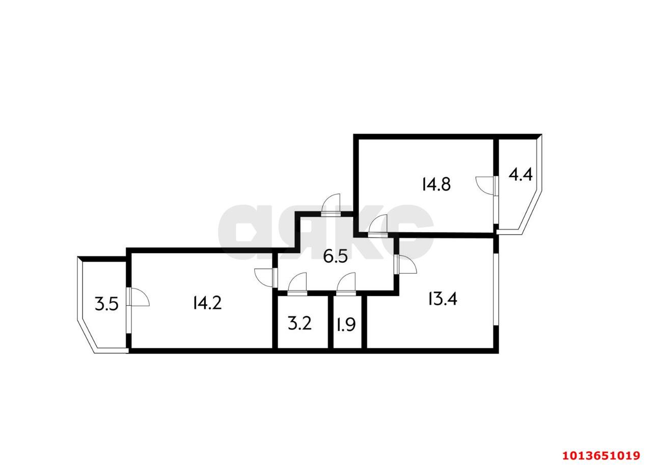 Фото №6: 2-комнатная квартира 54 м² - Краснодар, жилой комплекс Керченский, ул. им. Героя Сарабеева В.И., 5к5