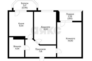 Фото №5: 2-комнатная квартира 49 м² - Краснодар, мкр. Светлоград, ул. Красных Партизан, 1/4к3