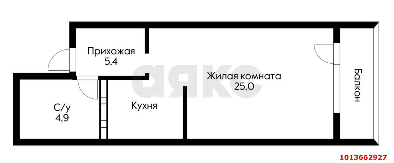 Фото №15: 1-комнатная квартира 38 м² - Краснодар, жилой комплекс Лиговский, ул. Академика Фёдорова, 11