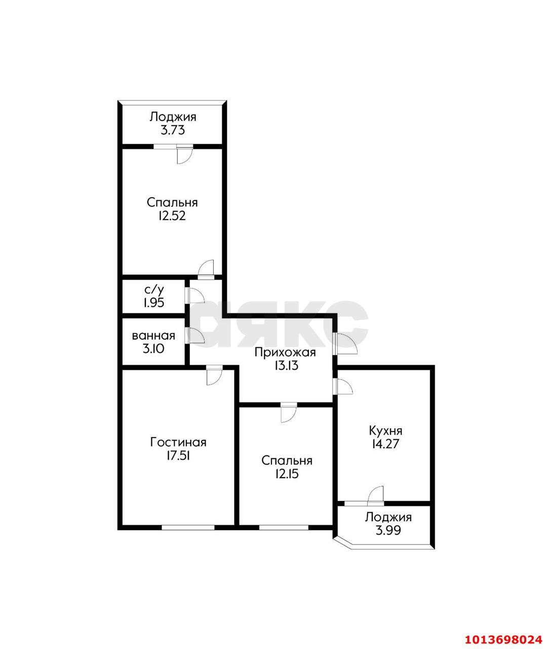 Фото №4: 3-комнатная квартира 85 м² - Краснодар, 4-й квартал, ул. имени Героя Николая Шевелёва, 5