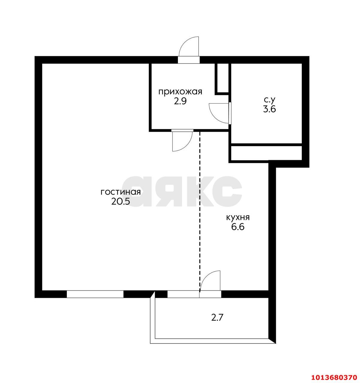 Фото №4: 1-комнатная квартира 36 м² - Краснодар, жилой комплекс Нeo-квартал Красная Площадь, ул. Конгрессная, 19/1