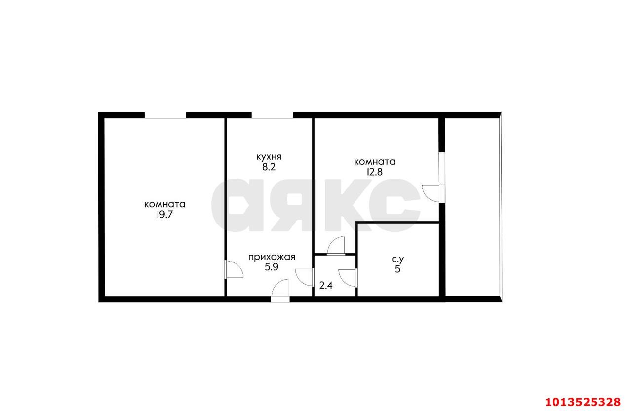 Фото №6: 2-комнатная квартира 58 м² - Краснодар, Западный внутригородской округ, ул. Фёдора Лузана, 14