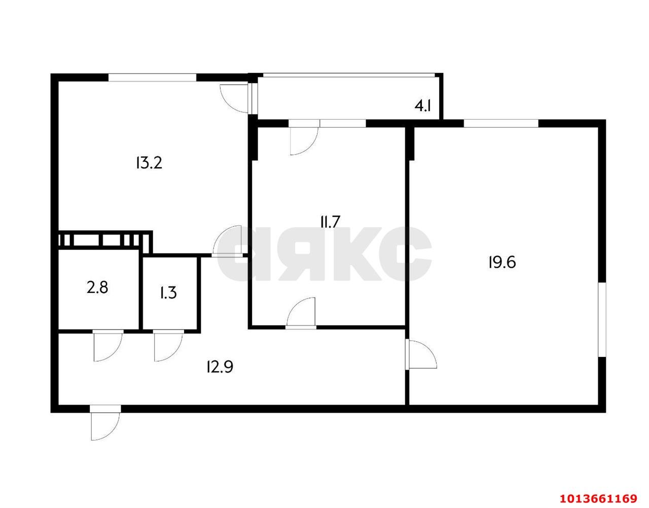 Фото №10: 2-комнатная квартира 65 м² - Краснодар, жилой комплекс Лиговский, ул. Академика Фёдорова, 11