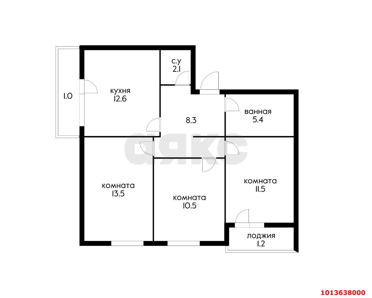 Фото №5: 3-комнатная квартира 65 м² - Краснодар, коттеджный  Николино Парк, ул. Вали Котика