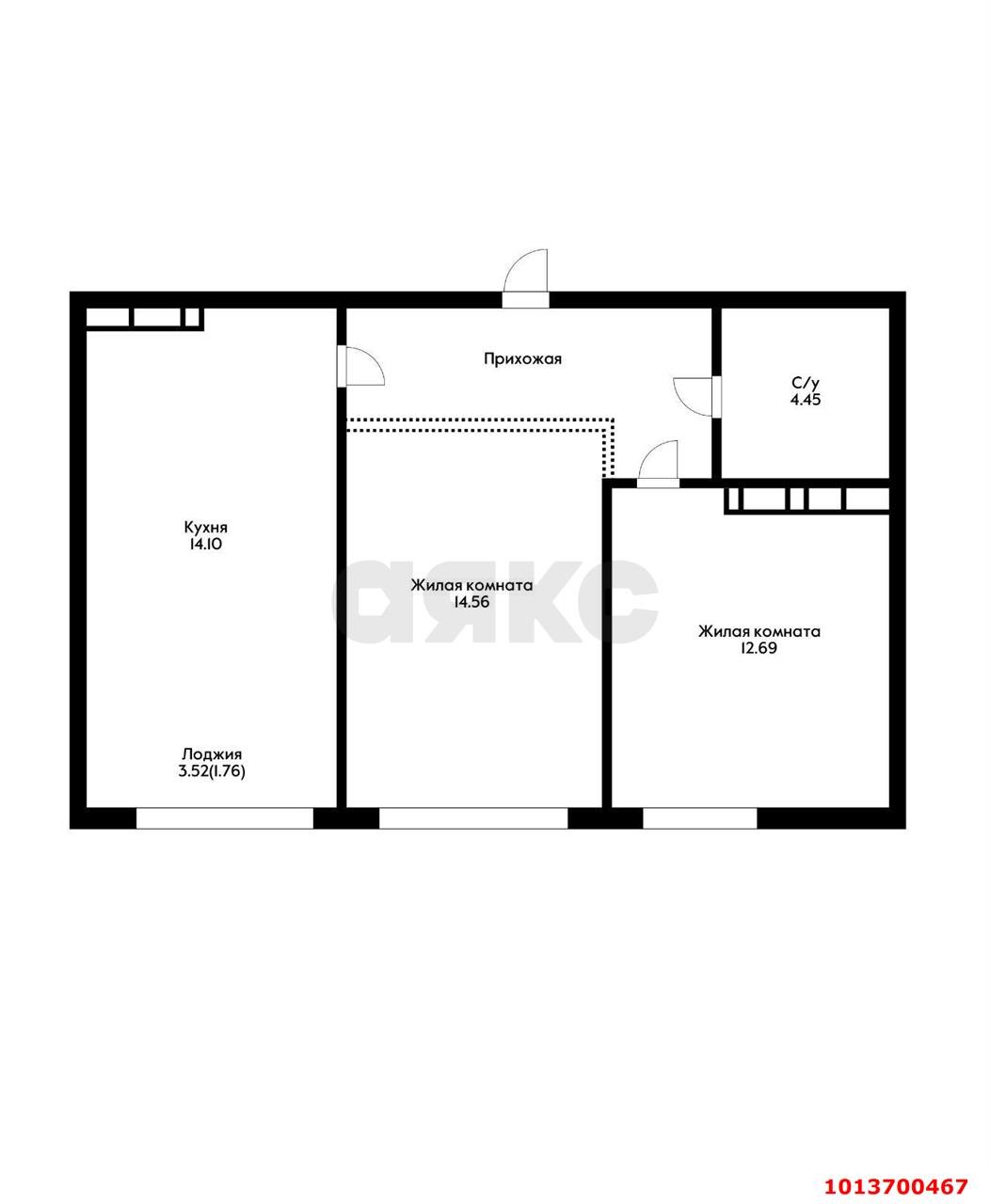 Фото №8: 2-комнатная квартира 56 м² - Краснодар, Черёмушки, ул. Обрывная, 132/1к3