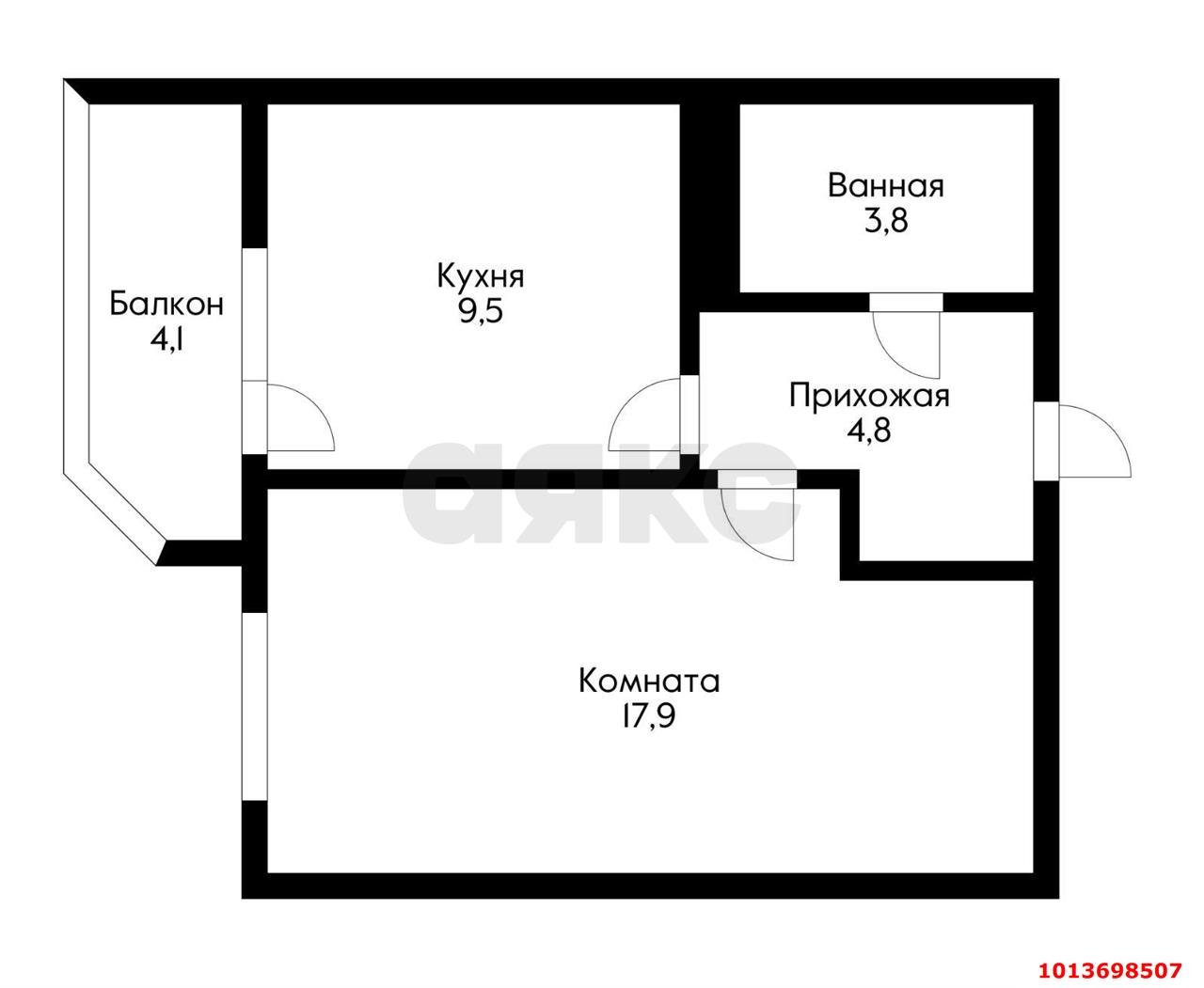 Фото №14: 1-комнатная квартира 36 м² - Краснодар, Восточно-Кругликовский, ул. Героя А.А. Аверкиева, 38