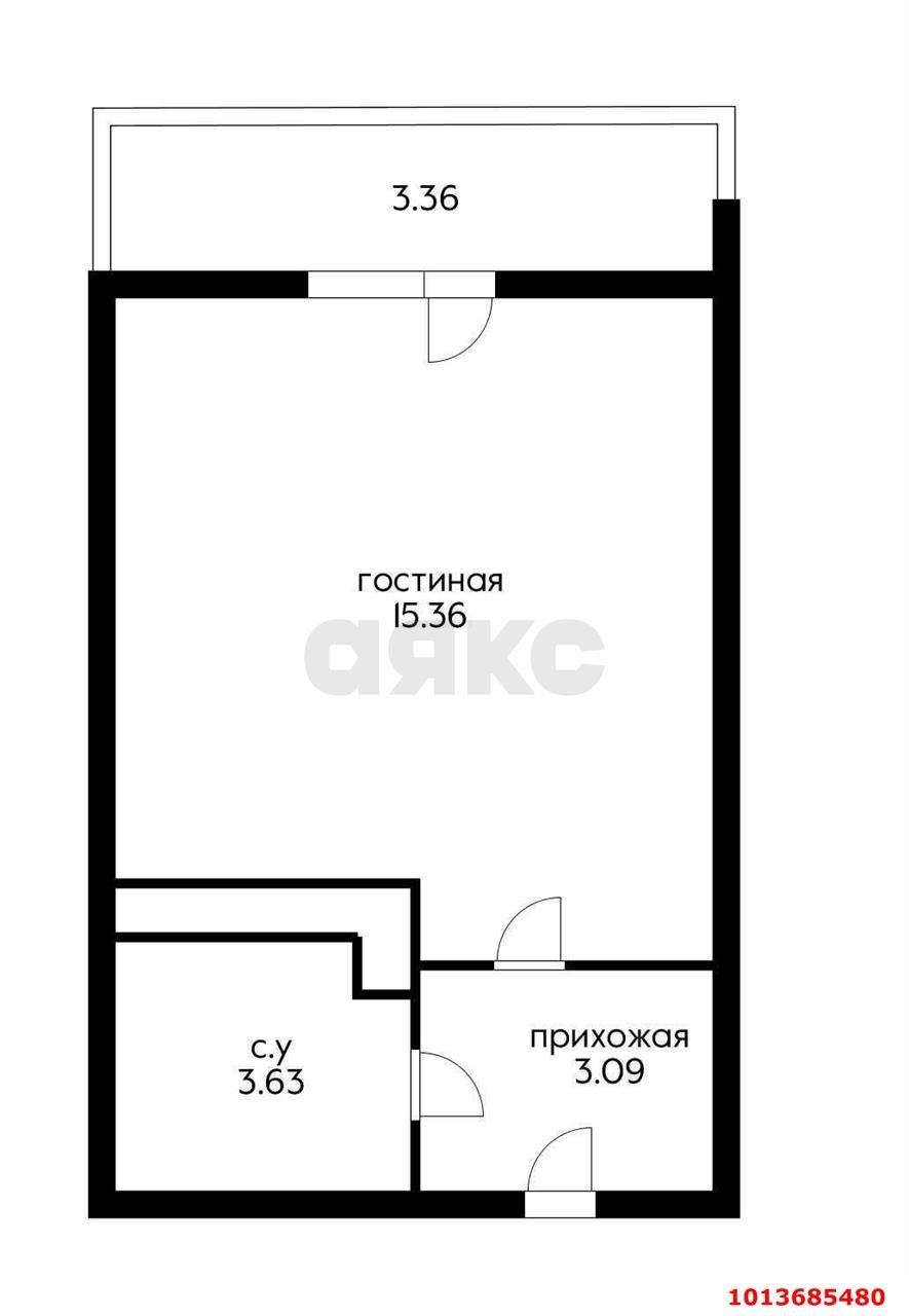 Фото №5: Студия 23 м² - Краснодар, жилой комплекс Облака, ул. имени Генерала Корнилова, 9А