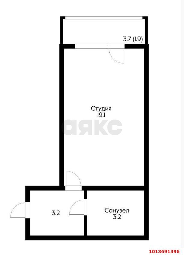 Фото №8: Студия 22 м² - Краснодар, жилой комплекс Лондон Парк, ул. имени Ивана Лотышева, 11