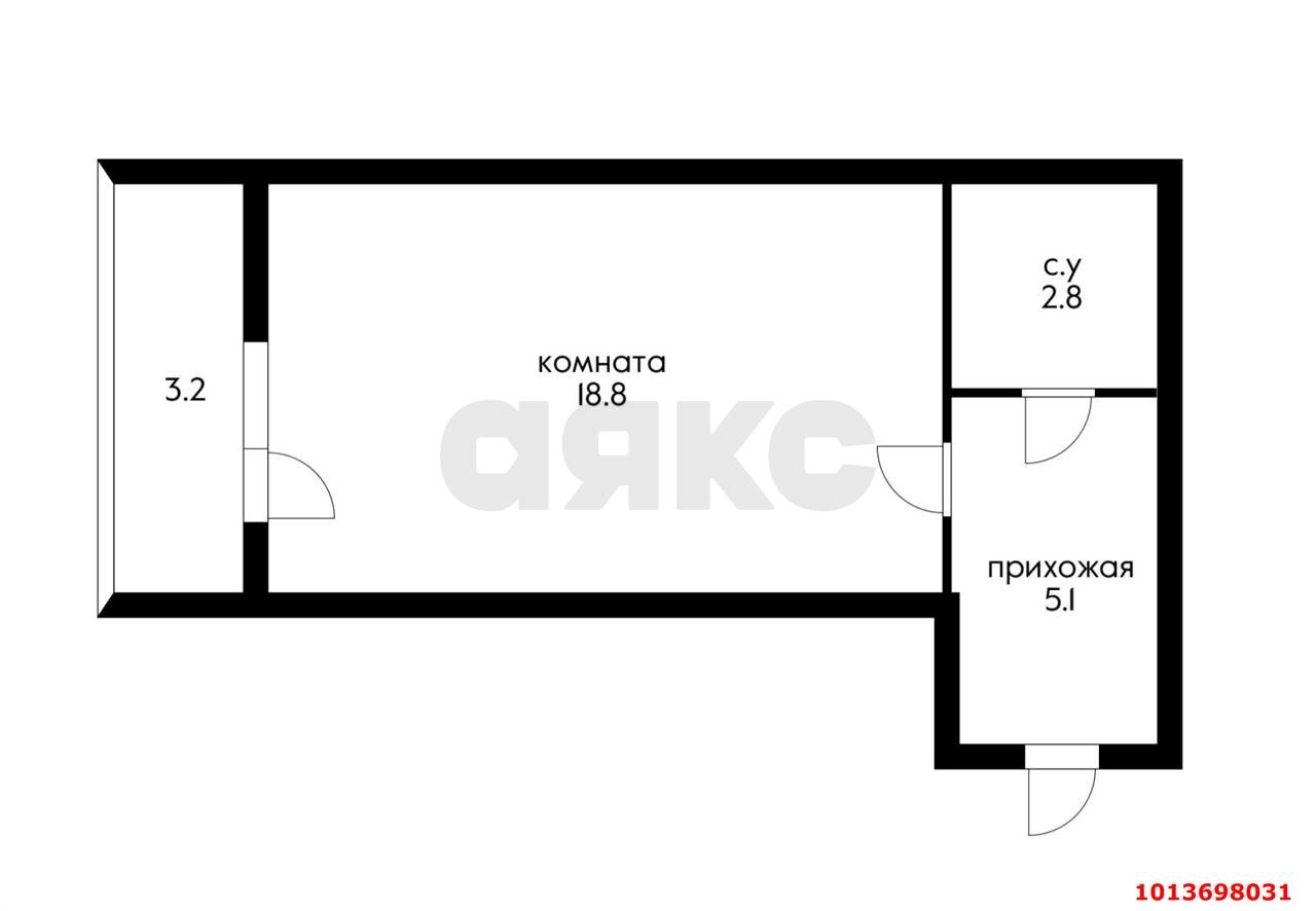 Фото №5: Студия 29 м² - Краснодар, имени Петра Метальникова, ул. Цезаря Куникова, 18к10