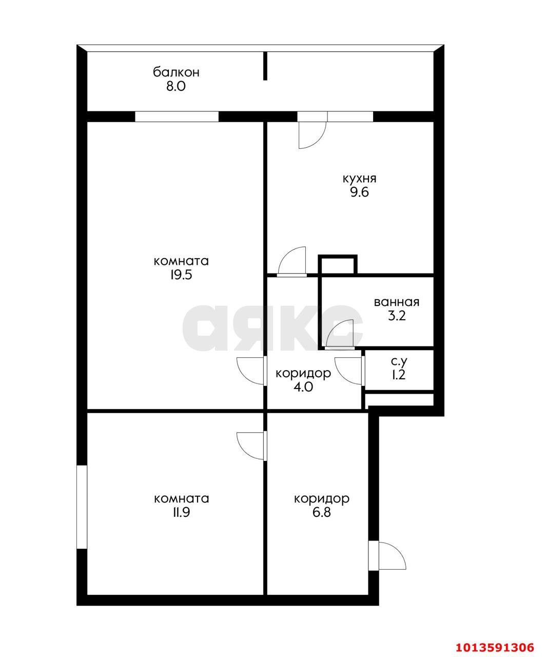 Фото №14: 2-комнатная квартира 64 м² - Краснодар, Восточно-Кругликовский, ул. Героев-Разведчиков, 28