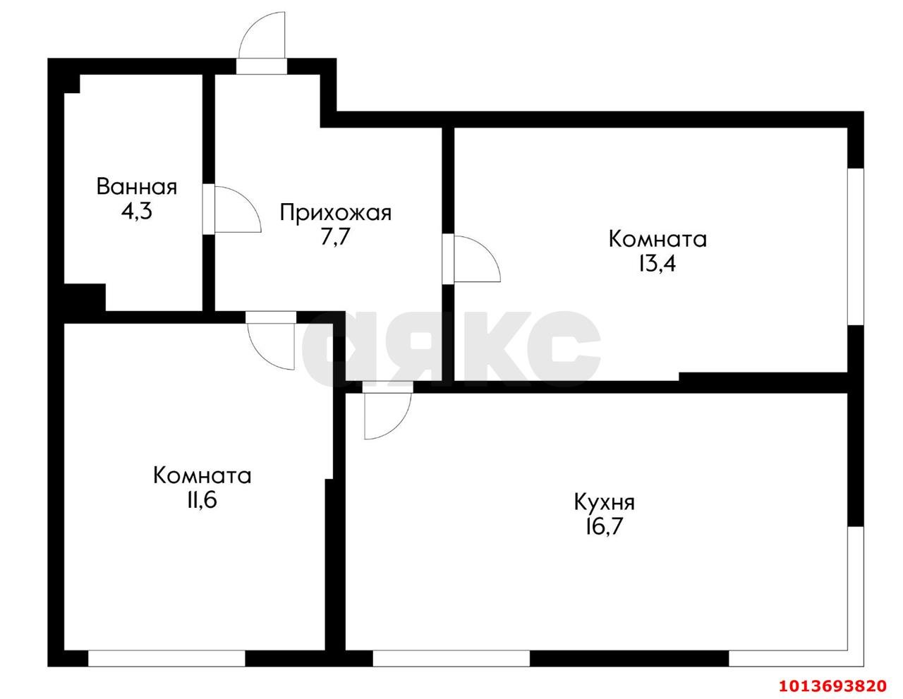 Фото №6: 2-комнатная квартира 53 м² - Краснодар, Догма Парк, ул. Марины Цветаевой, 3к2