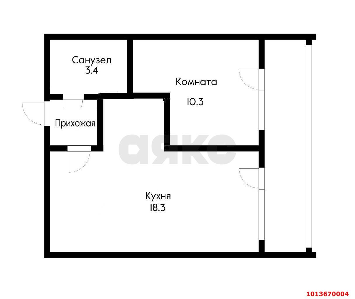 Фото №17: 1-комнатная квартира 35 м² - Российский, Прикубанский внутригородской округ, пр-д Тверской, 1