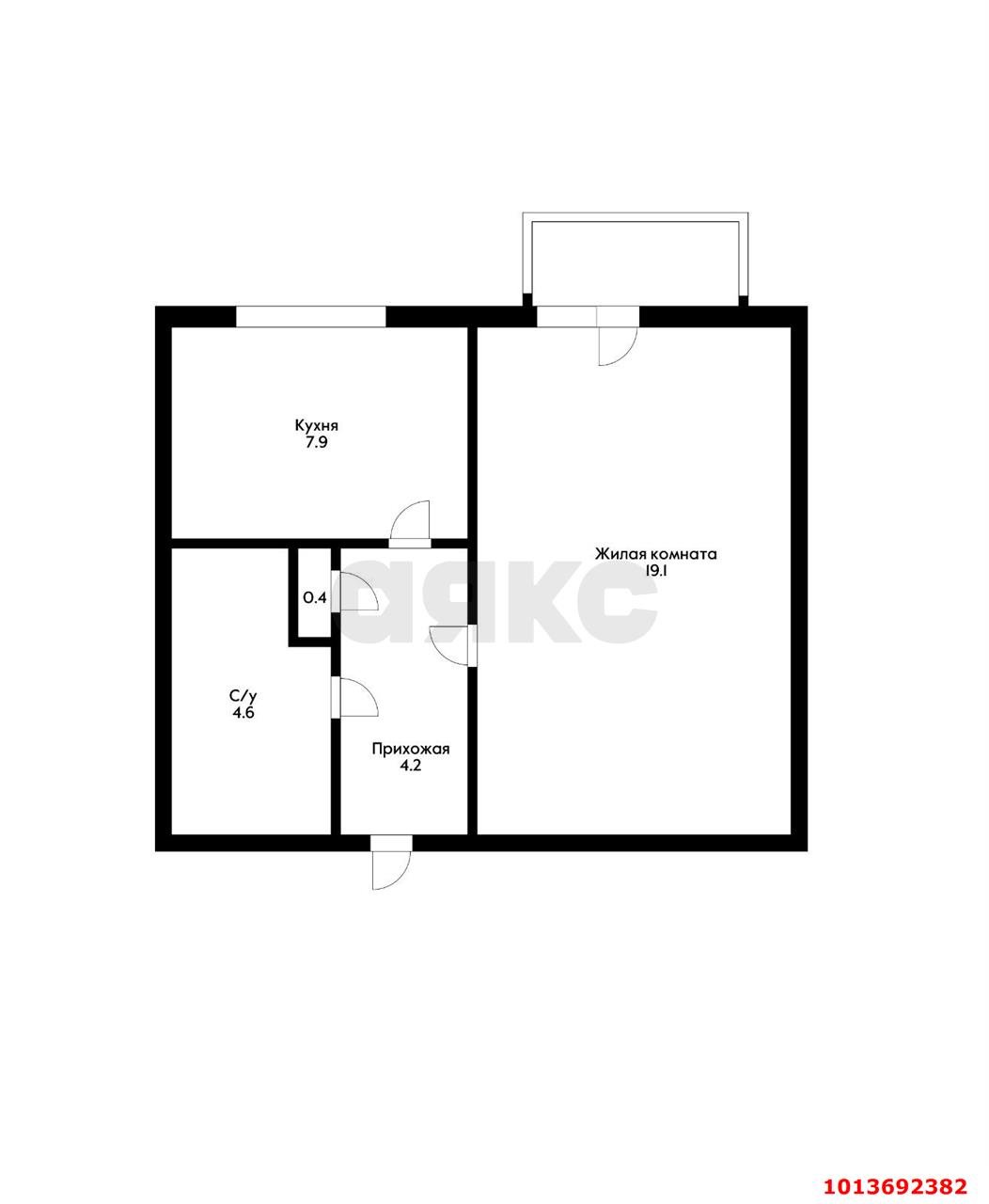 Фото №13: 1-комнатная квартира 37 м² - Краснодар, Хлопчато-бумажный Комбинат, ул. Новороссийская, 204