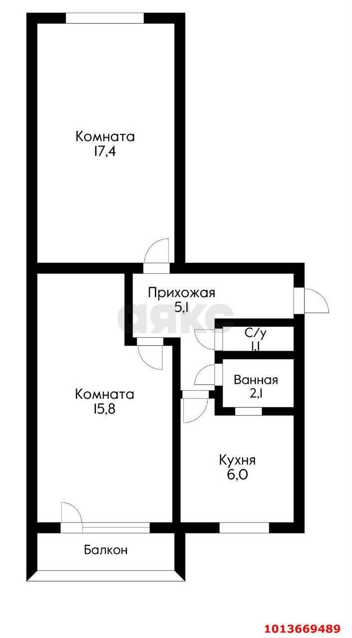 Фото №4: 2-комнатная квартира 50 м² - Краснодар, Гидростроителей, ул. имени В.Н. Мачуги, 80/3