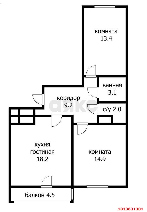 Фото №3: 2-комнатная квартира 65 м² - Краснодар, жилой комплекс Свобода, ул. Домбайская, 55к4