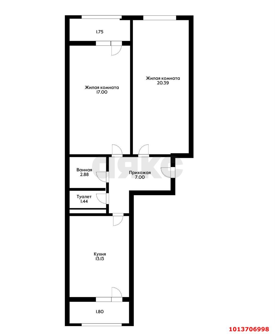 Фото №3: 2-комнатная квартира 58 м² - Краснодар, жилой комплекс Славянка, 