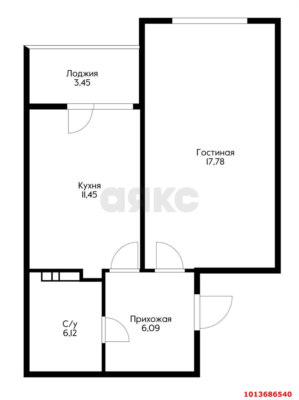 Фото №2: 1-комнатная квартира 43 м² - Краснодар, Достояние, ул. Григория Булгакова, 8