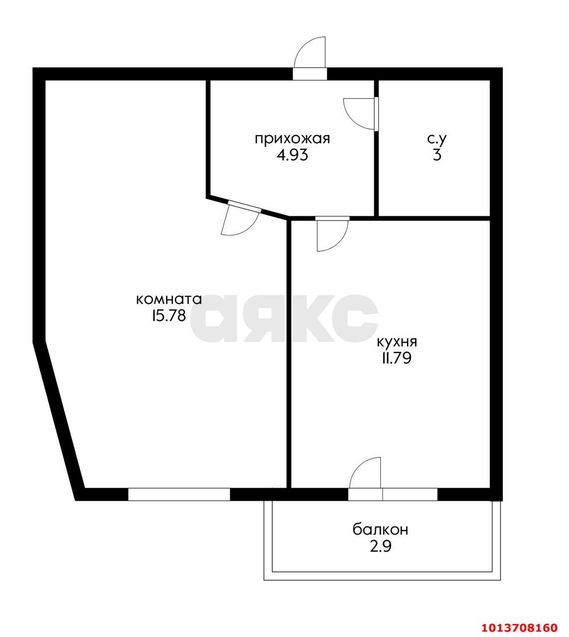 Фото №4: 1-комнатная квартира 45 м² - Краснодар, Прикубанский внутригородской округ, ул. Почтовое отделение 73, 73