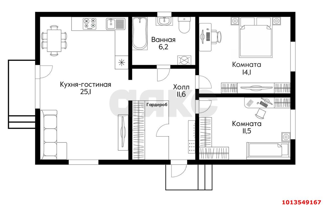 Фото №10: Дом 72 м² + 3 сот. - Южный, коттеджный  Южная столица, ул. Динская, 47