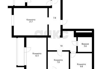 Фото №2: 4-комнатная квартира 77 м² - Краснодар, мкр. Дубинка, пер. Угольный, 12