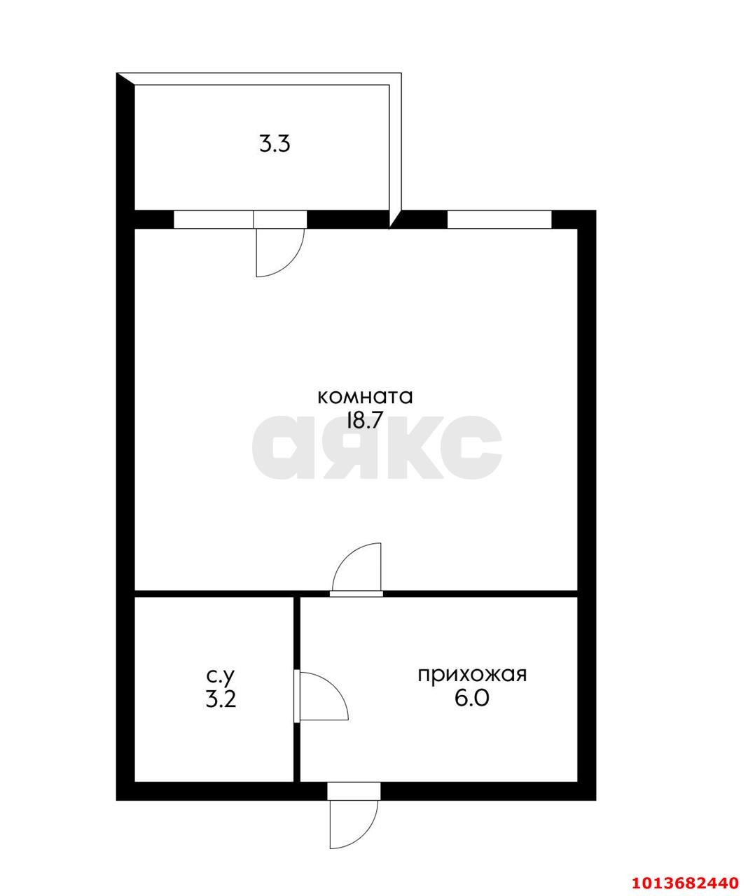 Фото №10: Студия 32 м² - Новая Адыгея, жилой комплекс Мега, ул. Бжегокайская, 90/3к4