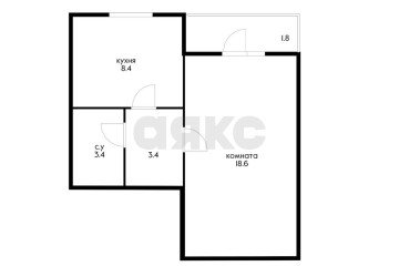 Фото №4: 1-комнатная квартира 35 м² - Новая Адыгея, мкр. жилой комплекс Мега, ул. Бжегокайская, 90/5к2