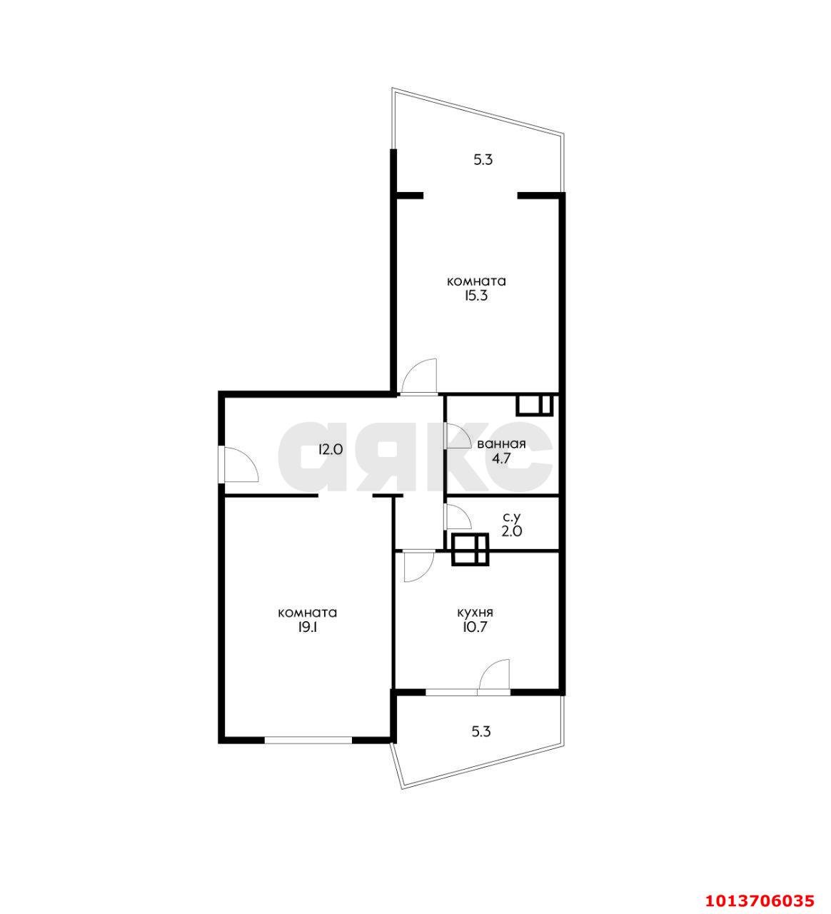 Фото №19: 2-комнатная квартира 75 м² - Краснодар, квартал Народный, пер. Ленинский, 20/1к9