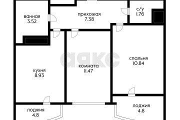 Фото №3: 2-комнатная квартира 53 м² - Краснодар, мкр. имени Петра Метальникова, ул. Петра Метальникова, 36