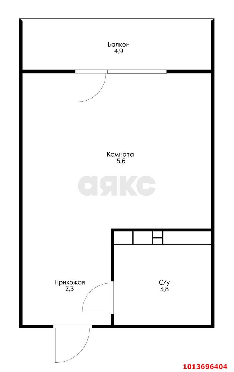 Фото №2: Студия 23 м² - Краснодар, жилой комплекс Абрикосово, ул. имени Героя Георгия Бочарникова, 4сВ