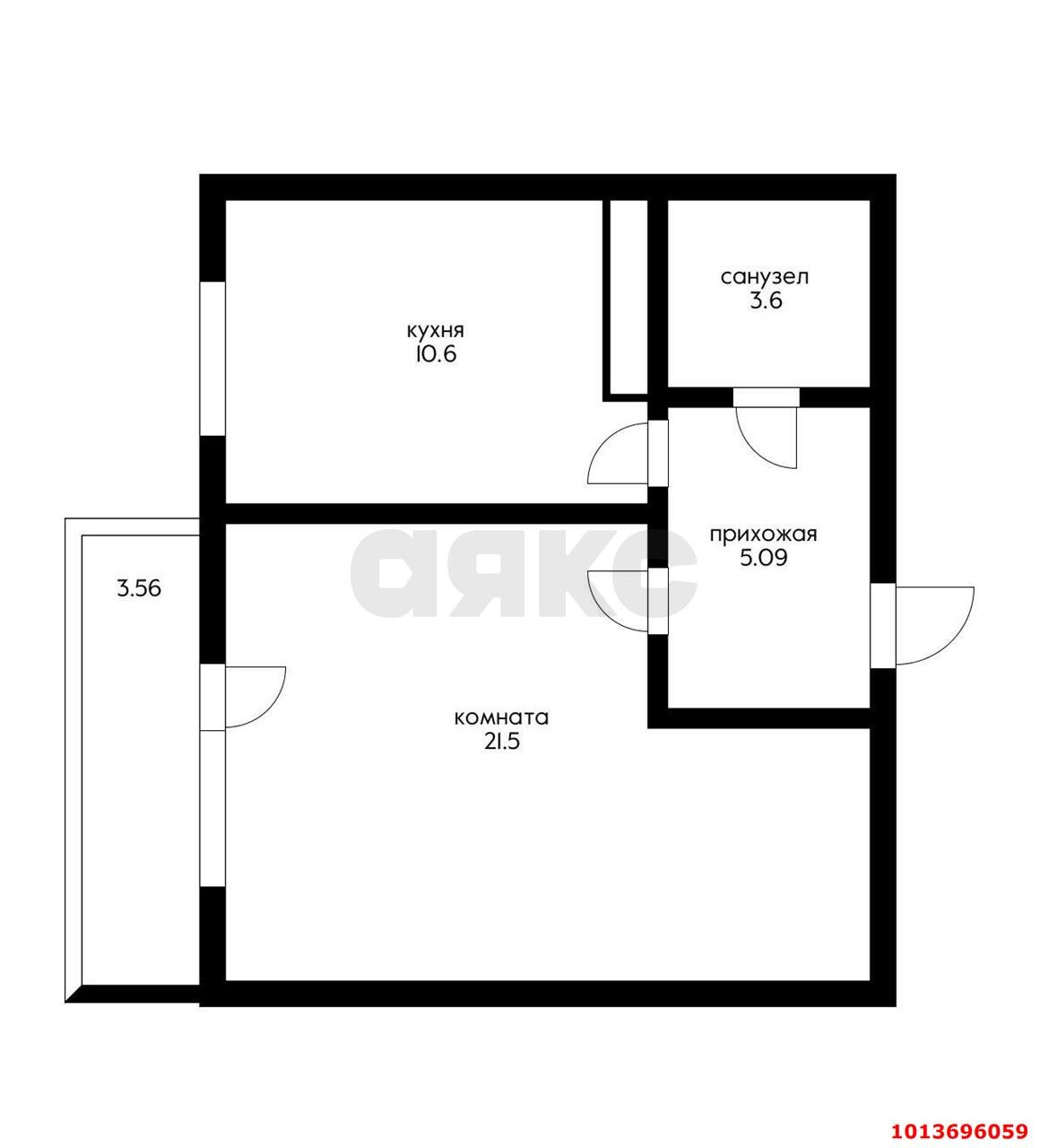 Фото №5: 1-комнатная квартира 45 м² - Краснодар, Почтовый, пр-кт имени писателя Знаменского, 9к2