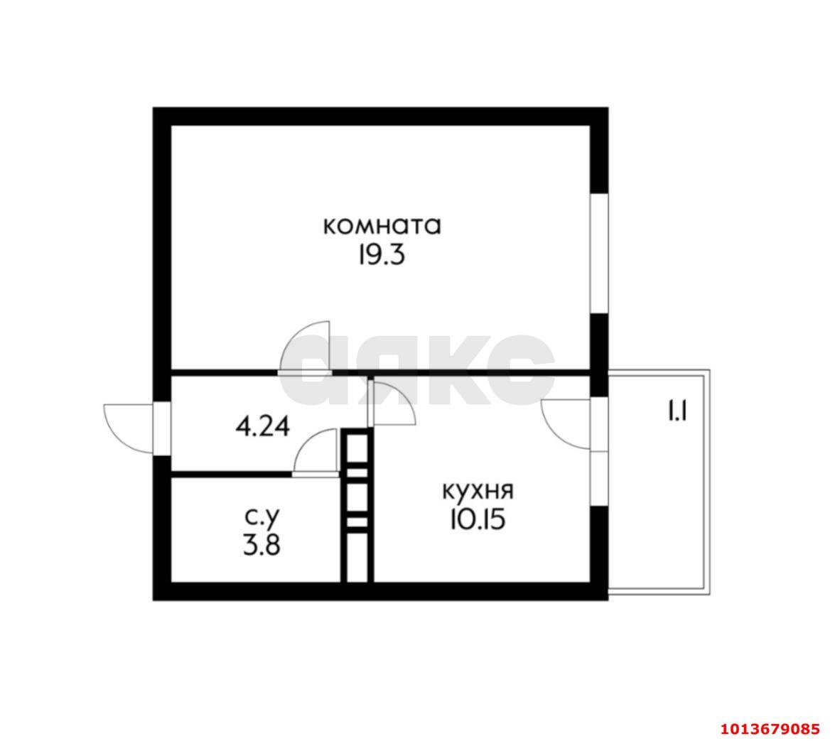 Фото №8: 1-комнатная квартира 37 м² - Краснодар, Губернский, ул. им. Героя Яцкова И.В., 17