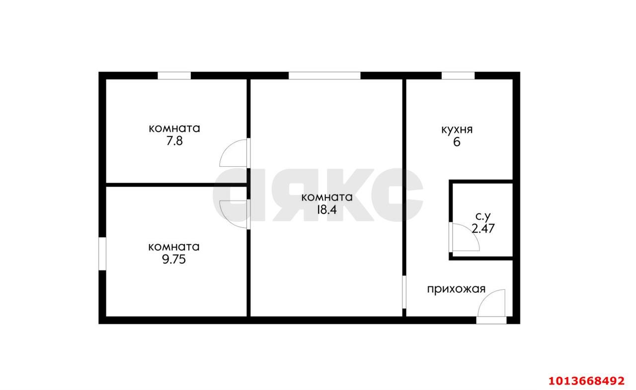 Фото №8: 3-комнатная квартира 49 м² - Краснодар, Фестивальный, ул. Парковая, 1