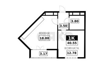 Фото №2: 1-комнатная квартира 40 м² - Краснодар, мкр. Школьный, ул. Школьная, 1