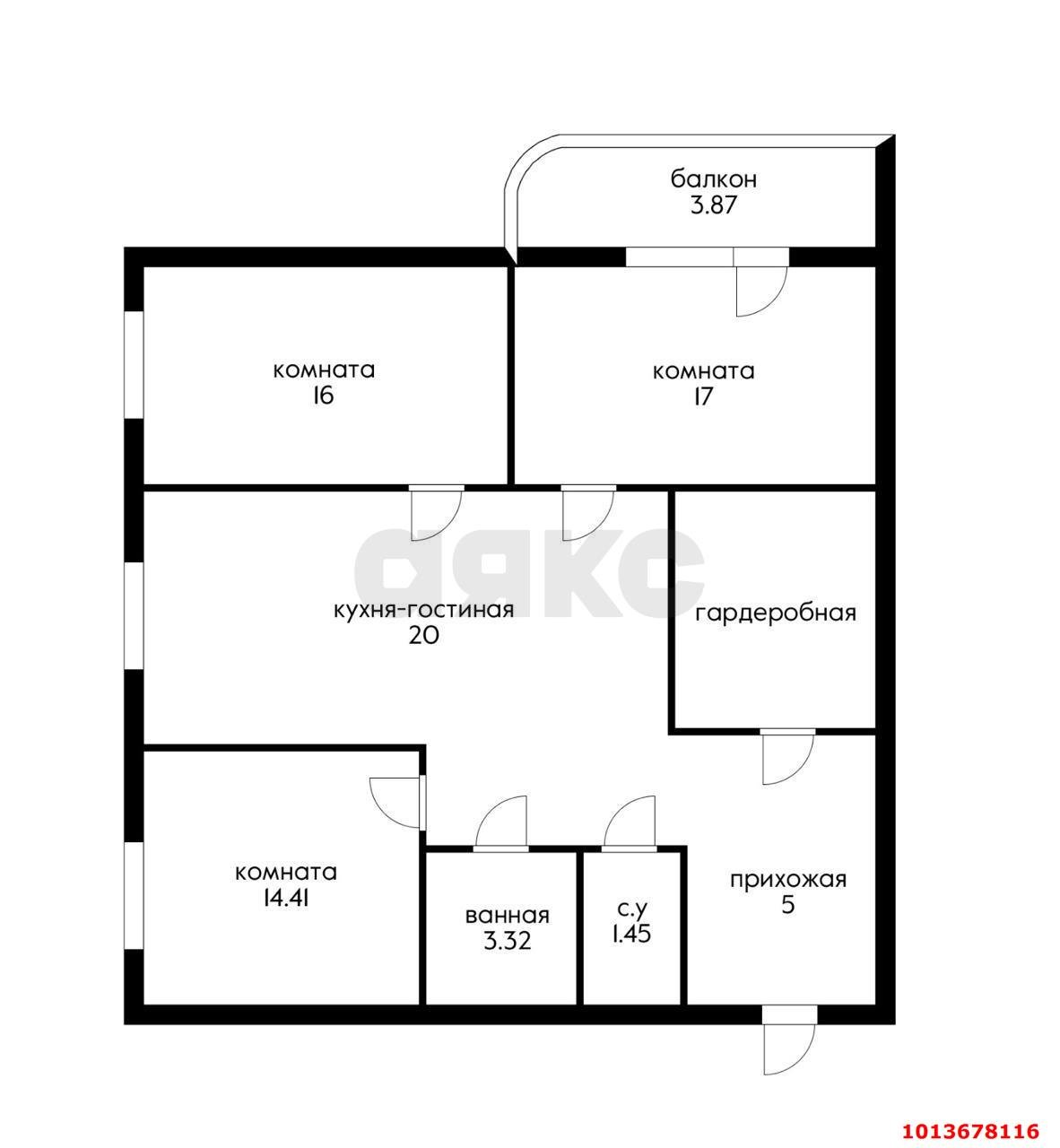 Фото №20: 4-комнатная квартира 105 м² - Краснодар, жилой комплекс Цветы, ул. Круговая, 4Вк4