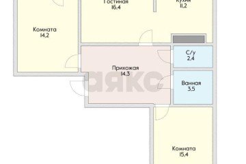 Фото №4: 3-комнатная квартира 89 м² - Краснодар, мкр. жилой комплекс Айвазовский, ул. Старокубанская, 123А