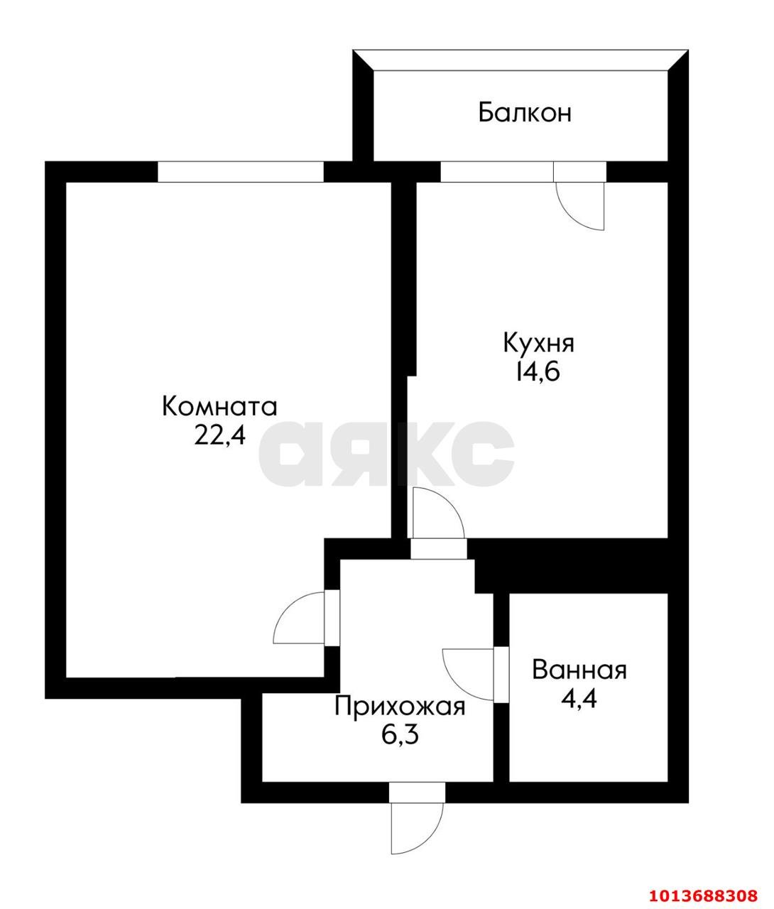 Фото №8: 1-комнатная квартира 51 м² - Краснодар, Юбилейный, 