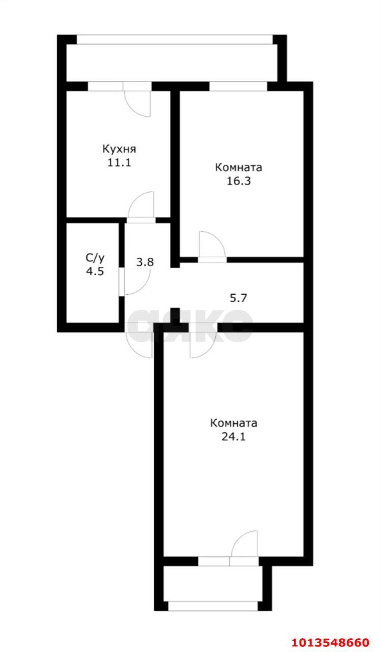 Фото №16: 2-комнатная квартира 65 м² - Краснодар, Музыкальный, ул. имени Сергея Есенина, 141