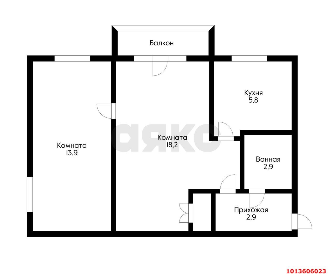 Фото №11: 2-комнатная квартира 44 м² - Краснодар, Черёмушки, ул. Айвазовского, 104