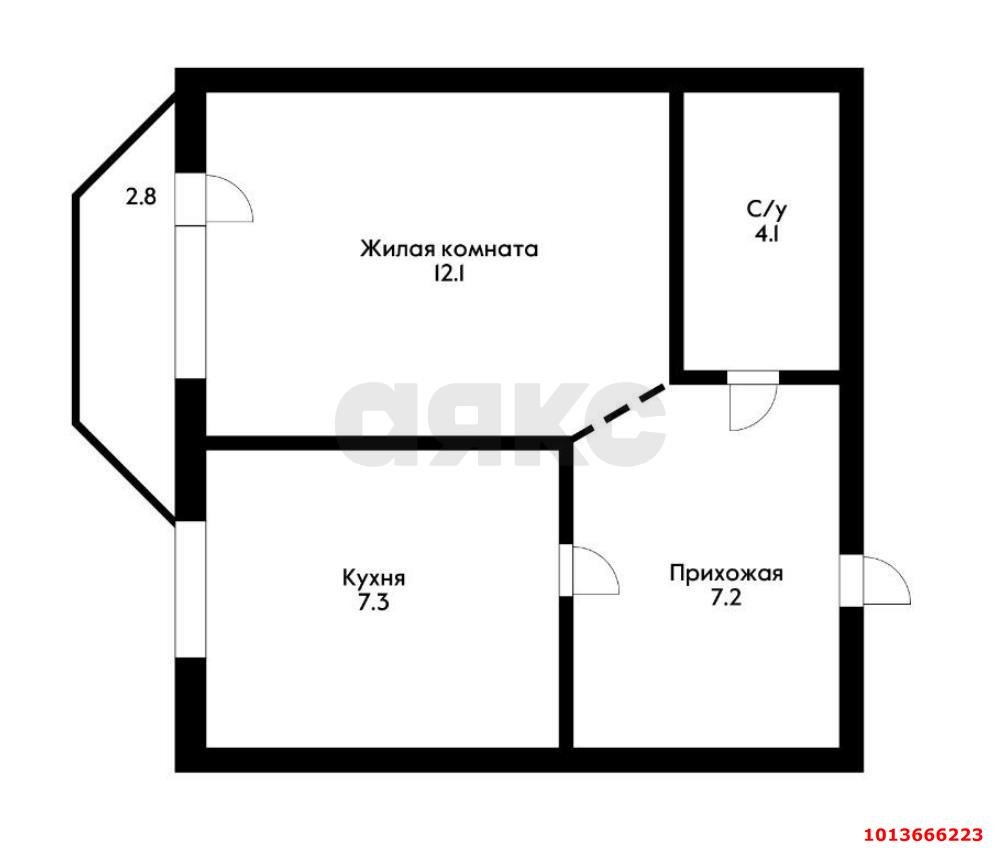 Фото №14: 1-комнатная квартира 33 м² - Краснодар, Центральный, ул. Длинная, 34