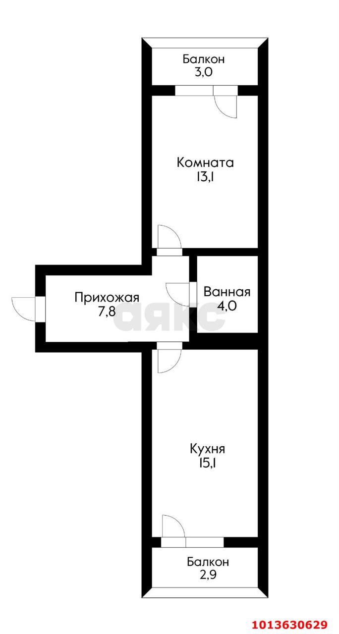 Фото №10: 1-комнатная квартира 42 м² - Краснодар, жилой комплекс Новые Сезоны, ул. Скандинавская, 1к11