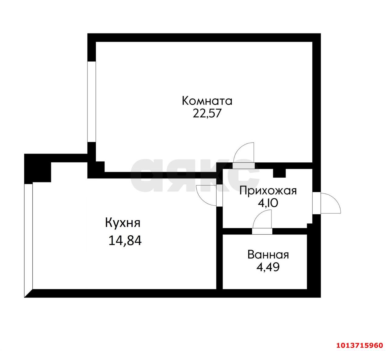 Фото №13: 1-комнатная квартира 46 м² - Краснодар, Юбилейный, пр-кт Чекистов, 42